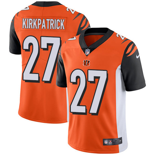 2019 men Cincinnati Bengals 27 Kirkpatrick Orange Nike Vapor Untouchable Limited NFL Jersey